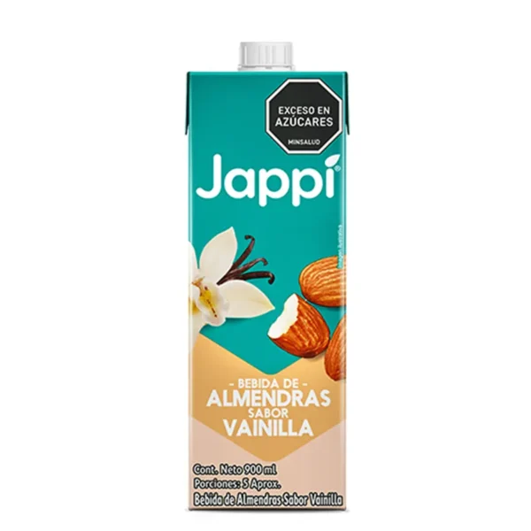 Bebida De Almendras Vainilla 900mL Jappi® | Salud, Bienestar, Nutrición y Vida Balanceada
