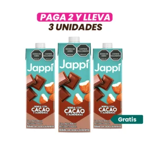 Pague 2 LLeve 3 Bebidas Con Cacao 900mL Jappi® con tapa rosca | Salud, Bienestar, Nutrición y Vida Balanceada